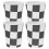 MLINS Checkered Paper Tea Cups 20 Pcs 8