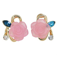 Strass-Rosen-Ohrstecker für Damen