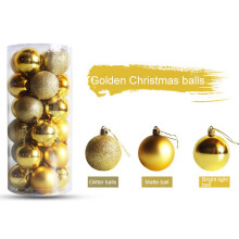 Christmas Balls Gold Electroplated 4cm 24pcs