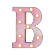 Letras do alfabeto iluminadas por LED, alimentadas por bateria, 16,2 cm (6,4 polegadas)