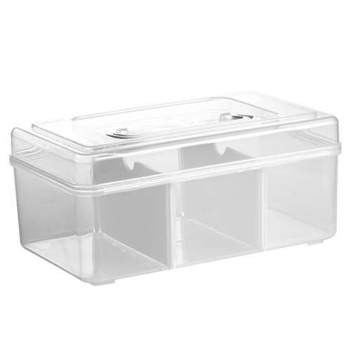 Boîte de rangement transparente avec couvercle (1 pièce) 1