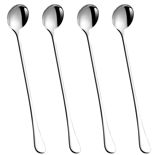 Stainless Steel Long Handle Spoon Set of 4