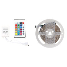 télécommande infrarouge 24 touches et 1 ruban LED flexible RGB300 5050 de 5 m