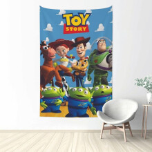 Tapisserie murale Toy Story, décoration verticale en polyester imperméable pour chambre, salle de bain, salon, dortoir - Taille unique