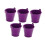 Galvanized Metal Ice Bucket with Handle Purple 5 Pcs 2