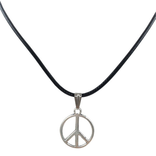Retro Fredshänge Halsband Svart Läder Choker