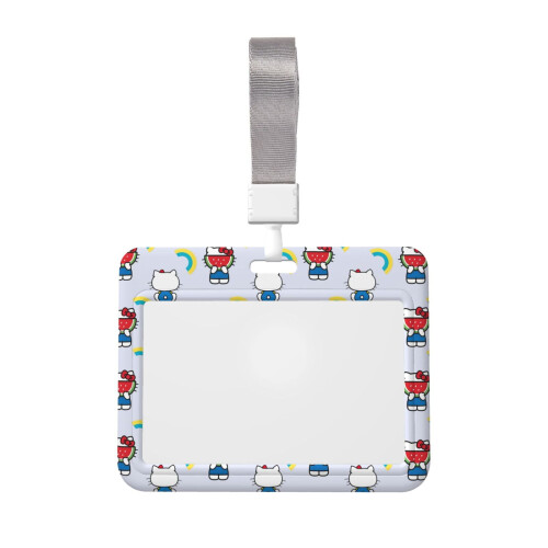 Porta-crachá Hello Kitty horizontal 4x3 polegadas ecológico