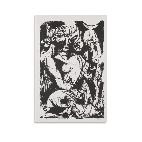 Affiche abstraite de Jackson Pollock, 20 x 30 cm (08 x 12 pouces)
