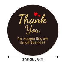 Thank You Stickers for Small Business 1.5 inch 500 pcs per