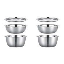 Bassine en acier inoxydable avec râpe (2 pièces)