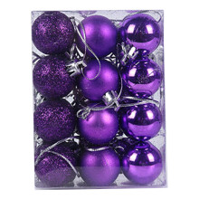 24-teiliges Set Christbaumkugeln, bruchsichere Kugeln für den Weihnachtsbaum, funkelnde Hängekugeln – passend zur Weihnachtsdekoration