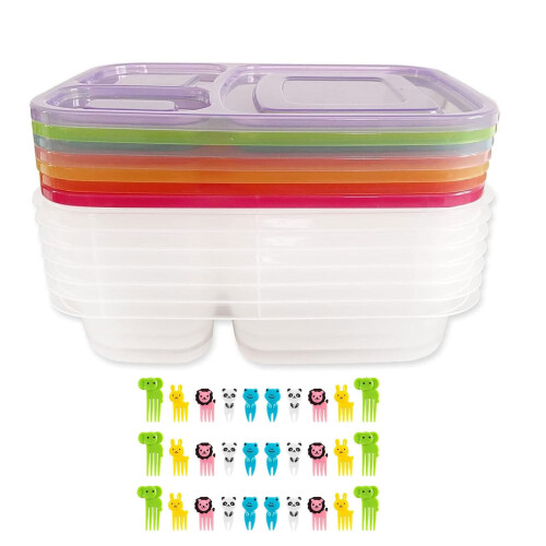 Reusable Bento Containers Set with Lids 7-Piece