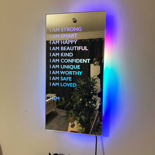 Full Length LED Wall Mirror with USB Power and Acrylic Frame