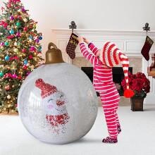 Jacenvly inflatable Christmas bell ball 60cm PVC outdoor