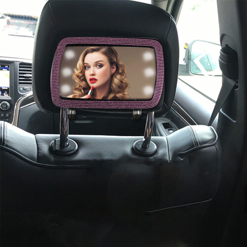 Rechargeable Car Visor Mirror with 3 Light Modes Clip-On 1