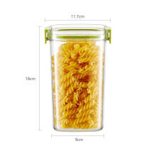 Transparent Kitchen Grain Storage Jar Double-Sealed