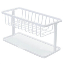 Kitchen sink sponge and dish cloth organizer rack