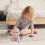 Peach Monkey Plush Doll Pendant 8.7 Inches Pink 4
