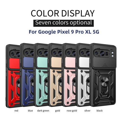 Θήκη τηλεφώνου Google Pixel9Pro XL με μεταλλικό δακτύλιο, 1
