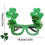 St. Patrick's Day glasses frames with shamrock design green 2