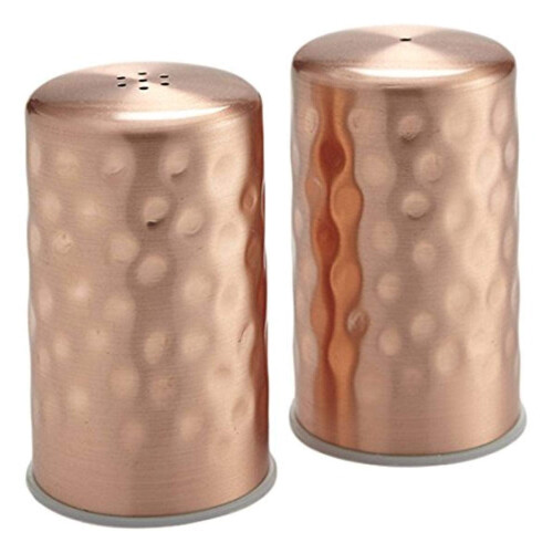 Hammered Copper Salt and Pepper Shaker Set 2 oz