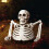 White Plastic Half Skeleton Halloween Decoration 5