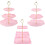 Roze plastic cupcakehouder met 3 lagen (3 stuks) 1