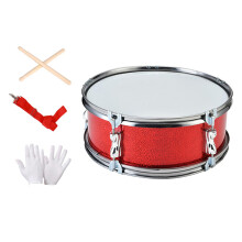 11-inch snare drum with adjustable strap red