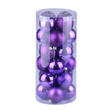 Christmas Baubles Purple 1.18 Inch 24 Pieces