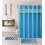 Shower Curtain Set Turquoise Jacquard 15 pcs 1
