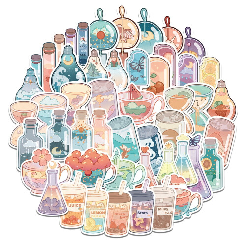 Custom Drink Cup Stickers Waterproof 50-Piece 1