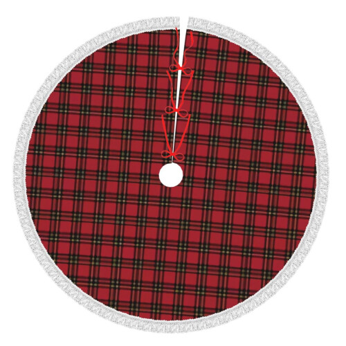 Christmas tree skirt plaid 36 inch