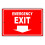 Emergency Exit Arrow Sign Aluminium 8 x 12 inch 1