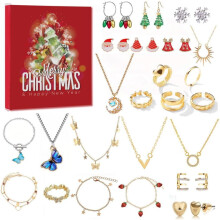 Christmas Advent Calendar Jewelry Kit 24 Pieces