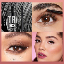(1 Mascara) Volumizing Mascara - Extreem zwart, langdurige waterproof formule, krul- en verlengingseffect, veegvaste mascara