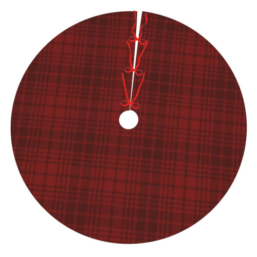 Christmas Tree Skirt Plaid 36 Inch