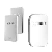 Outdoor Wireless Doorbell EU Plug Required Waterproof Self Powered Home Door Bell Chime Kit 38 Songs  Doorbell 2V1