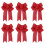 Christmas Bows Burlap Red 6PCS 1