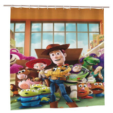Toy Story dusjforheng polyester 72x72 tommer med 12
