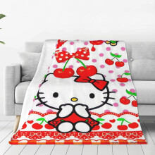 Hello Kitty filt i lätt flanellfleece 15,5 x 12,5 cm