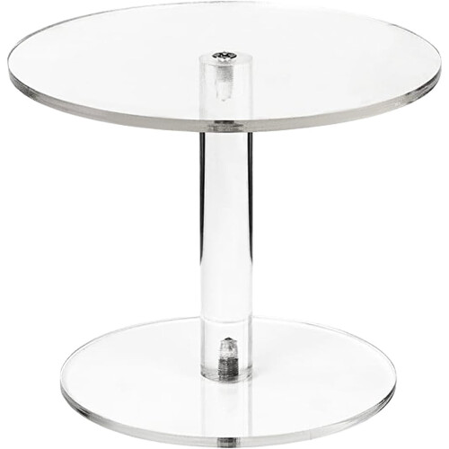 Rond, transparant acryl taartstandaard (7,8 inch, 3 sets)
