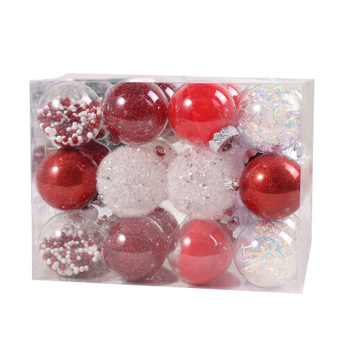 Weihnachtskugeln, bruchsicher, 24er-Pack