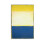 Affiche murale sur toile imprimée jaune blanc bleu sur gris 1