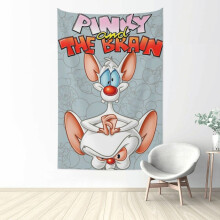 Pôster de tapeçaria de parede Pinky e o Cérebro para adolescentes