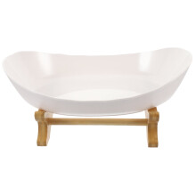 Wooden candy dish large serving bowl 12-inch