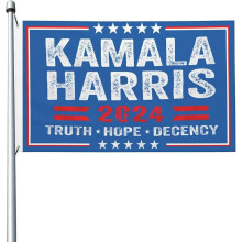 Bratach Kamala Harris2024 poileistear3x5ft déthaobhach