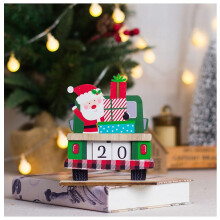 Ξύλινο Χριστουγεννιάτικο Φορτηγό Advent Ημερολόγιο Ρουστίκ Αγροικία