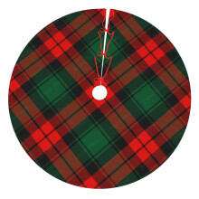 Christmas Tree Skirt Plaid 48 Inch Thick Rustic Decor