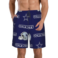 DC Cowboys herrshorts med laglogotyp, avslappnade strandbyxor