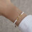 Women's Initial Letter Charm Bracelet with Zirconia, 1